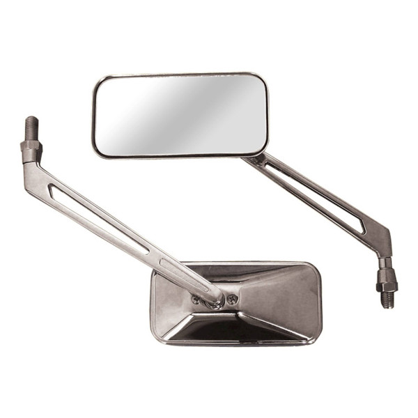 bike it Bike it runner universal rectangular chrome mirrors with 10mm thread